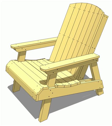 adirondack style outdoor chair plans